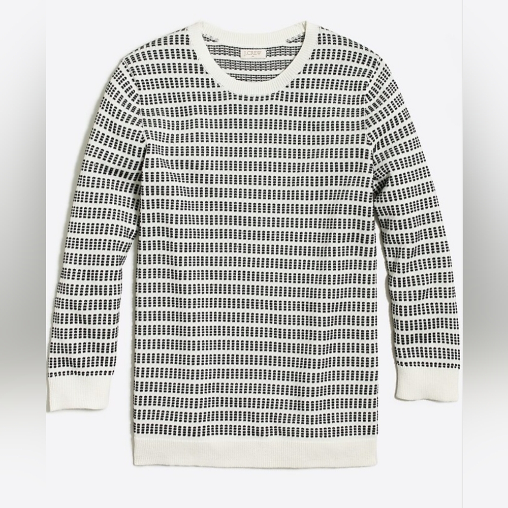 J. Crew Dot-Dash Three-Quarter Sleeve Sweater